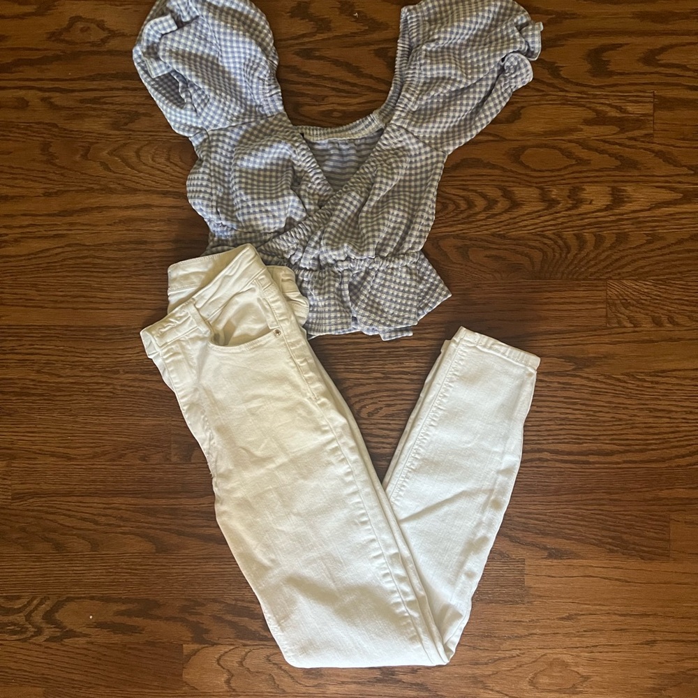 WHITE ZARA JEANS